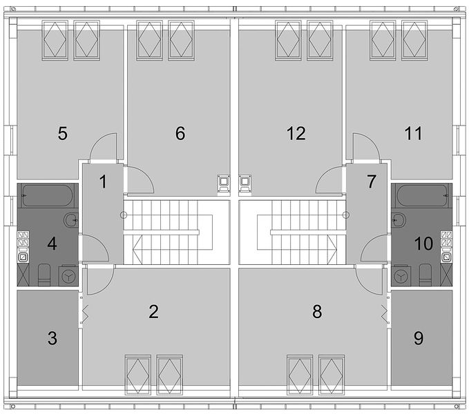 План 2 этажа дома BHC-2861-55 План 2 этажа дома BHC-2861-55