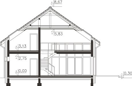 Фасад дома BHH-6258-19 Фасад дома BHH-6258-19
