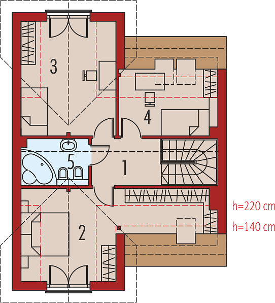 План 2 этажа дома AEI-1588-86 План 2 этажа дома AEI-1588-86