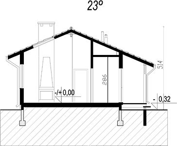 Фасад дома AKC-3735-69 Фасад дома AKC-3735-69