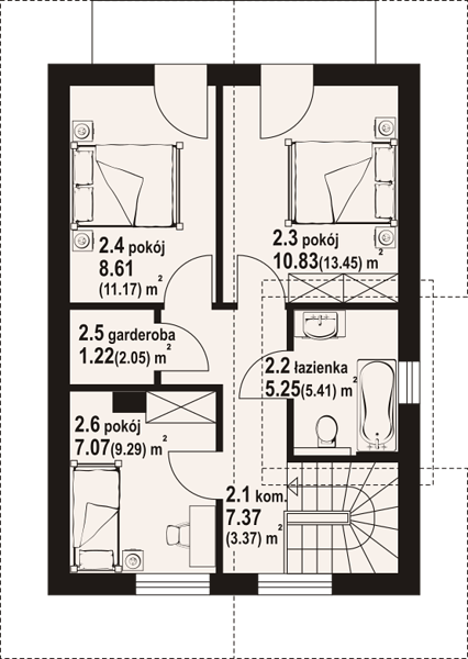 План 2 этажа дома HAA-9751-29 План 2 этажа дома HAA-9751-29